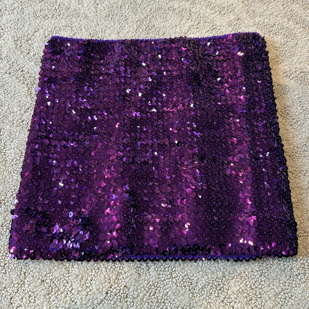 Purple sequin tube top NEW NEVER WORN